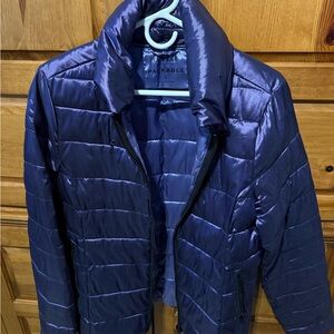 a n.a New Approach Packable Quilted Puffer Jacket - Purple. Sz L